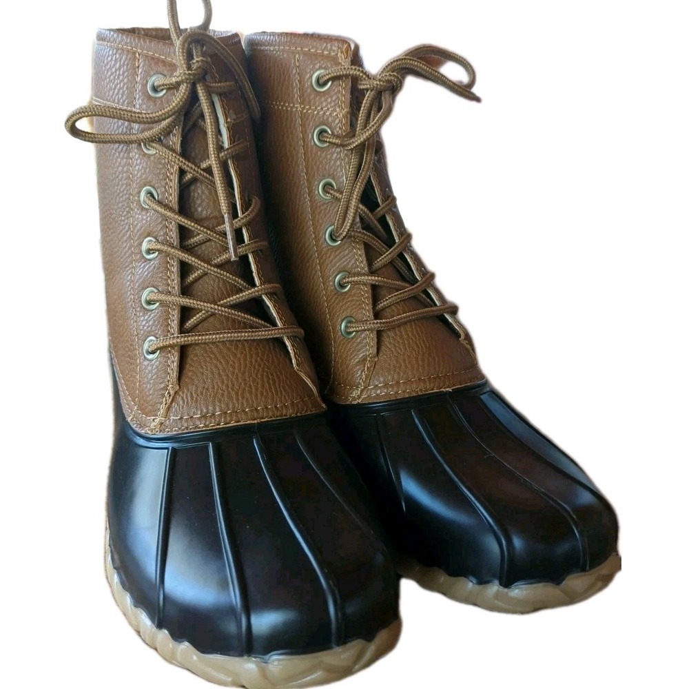 Jbu Men's Tan Maine Waterproof Duck Boots Size 11 Excellent Condition 2022
